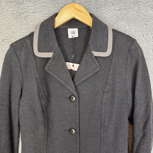 S CAbi Ponte Crew Blazer Jacket‎ Womens Small Charcoal Gray NWOT - Picture 2 of 8